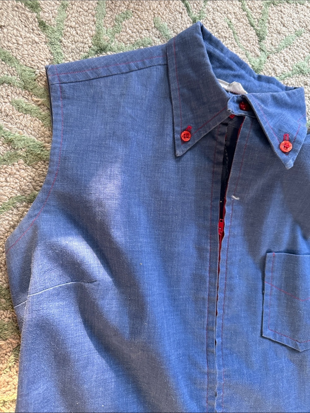 Country Miss zipper cotton vintage romper L - Picture 4 of 5